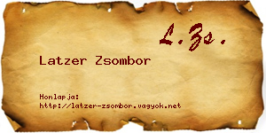 Latzer Zsombor névjegykártya